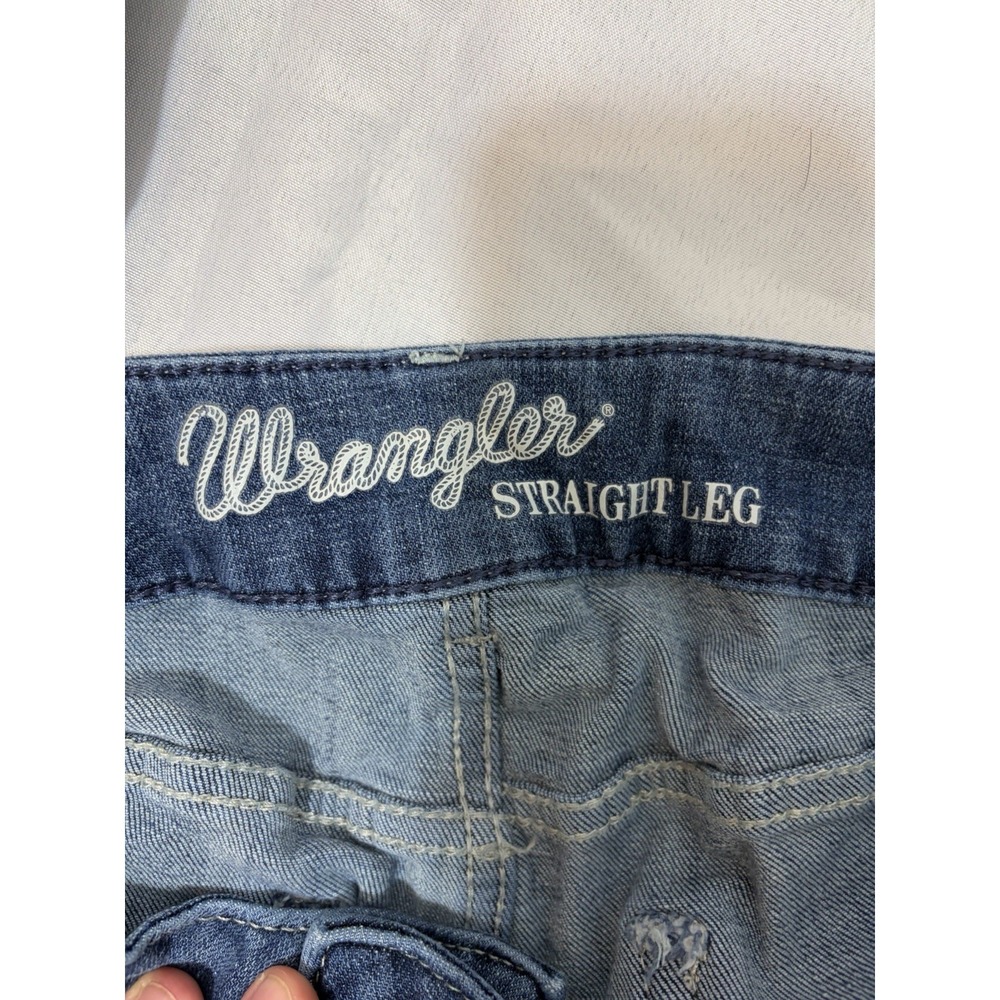 Women's Wranglers Jeans Straight Leg Cowgirl Preppy 11x32 1009MWTMS Spandex - Picture 13 of 15
